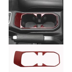 imageSavadicar Green Interior Accessories  Cup Holder Trim Cover for 2018Present Jeep Wrangler JL JLU 4XE amp Gladiator JT  Solid Color Interior Decor Upgrade Option 1PieceRed Carbon Fiber