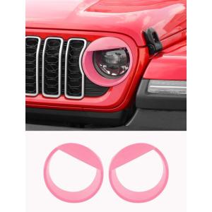 imageSavadicar Headlight Covers for 2024 Jeep Wrangler JL amp Gladiator JT  Personalize Your Vehicle Appearance with Headlamps Bezels Exterior Trim Accessories BlackPink