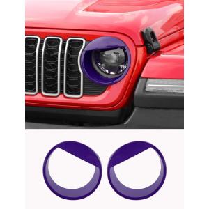 imageSavadicar Headlight Covers for 2024 Jeep Wrangler JL amp Gladiator JT  Personalize Your Vehicle Appearance with Headlamps Bezels Exterior Trim Accessories BlackPurple