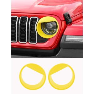 imageSavadicar Headlight Covers for 2024 Jeep Wrangler JL amp Gladiator JT  Personalize Your Vehicle Appearance with Headlamps Bezels Exterior Trim Accessories BlackYellow