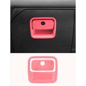 imageSavadicar Pink Interior Accessories  Glove Box Switch Trim for 2018Present Jeep Wrangler JL JLU 4XE amp Gladiator JT  Solid Color Interior Decor Upgrade Option 2PiecePink