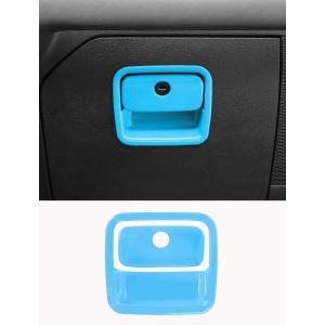 imageSavadicar Pink Interior Accessories  Glove Box Switch Trim for 2018Present Jeep Wrangler JL JLU 4XE amp Gladiator JT  Solid Color Interior Decor Upgrade Option 2PieceSky Blue