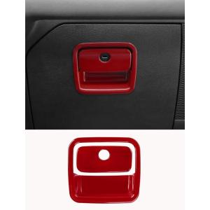 imageSavadicar Pink Interior Accessories  Glove Box Switch Trim for 2018Present Jeep Wrangler JL JLU 4XE amp Gladiator JT  Solid Color Interior Decor Upgrade Option 2PieceRed