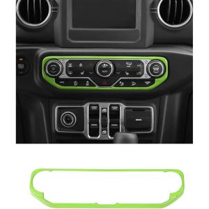 imageSavadicar Pink Interior Accessories  Infotainment HVAC Climate Control Panel Bezel Trim for 20182023 Jeep Wrangler JL JLU 4XE amp Gladiator JT  Solid Color Interior Decor Upgrade Option 1 PCGreen