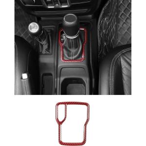 imageSavadicar Pink Interior Accessories  Shifter Base Bezel Trim for 2018Present Jeep Wrangler JL JLU 4XE amp Gladiator JT  Solid Color Interior Decor Upgrade Option 1PieceRed Carbon Fiber