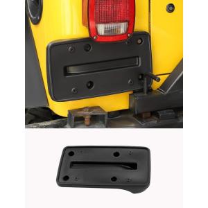 imageSavadicar Rear License Plate Frame Durable ABS License Plate Holder Bracket Compatible with 19952006 Jeep Wrangler TJ Exterior Car Accessories 1 PC Black