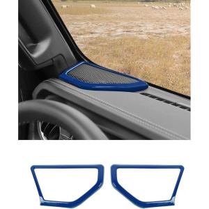 imageSavadicar Red Carbon Fiber Interior Accessories  Dashboard Speaker Trim Cover for 2018Present Jeep Wrangler JL JLU 4XE amp Gladiator JT  Premium Texture Interior Decor Upgrade Option 2PieceBlue