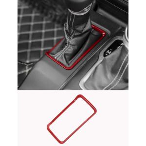 imageSavadicar Red Interior Accessories  4WD Shifter Base Bezel Trim for 2018Present Jeep Wrangler JL JLU 4XE amp Gladiator JT  Solid Color Interior Decor Upgrade Option 1PieceRed