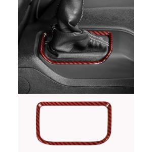 imageSavadicar Red Interior Accessories  4WD Shifter Base Bezel Trim for 2018Present Jeep Wrangler JL JLU 4XE amp Gladiator JT  Solid Color Interior Decor Upgrade Option 1PieceRed Carbon Fiber