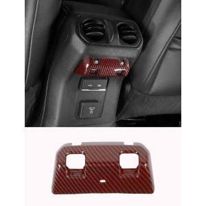 imageSavadicar Red Interior Accessories  Rear Seat Window Switch Panel Trim for 2018Present Jeep Wrangler JL JLU 4XE amp Gladiator JT  Solid Color Interior Decor Upgrade Option 1PieceRed Carbon Fiber