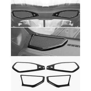 imageSavadicar Red Interior Trim Kit for 2024 Jeep Wrangler JL amp Gladiator JT  4 Pcs Decor Cover Set for Front Dash Speakers and Soundbar Stylish Accessories for an UpgradeCarbon Fiber