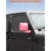 imageSavadicar 2Piece Pink Side Mirror Cover Trim Set for Jeep Wrangler JL JLU 4xe amp Gladiator JT 2018Present  Fits Mirrors Without Puddle Lights Exterior Styling AccessoriesPink