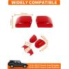 imageSavadicar 2Piece Pink Side Mirror Cover Trim Set for Jeep Wrangler JL JLU 4xe amp Gladiator JT 2018Present  Fits Mirrors Without Puddle Lights Exterior Styling AccessoriesRed