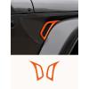 imageSavadicar 2Piece Red Fender Side Vent Accent Trim for Jeep Wrangler JL JLU 4xe amp Gladiator JT 2018Present  Exterior Decorative Upgrade AccessoriesOrange