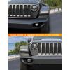 imageSavadicar 2Piece Red Fog Light Trim Cover for Jeep Wrangler JL JLU 4xe amp Gladiator JT 2018Present  Exterior Styling Upgrade AccessoriesBlack