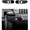 imageSavadicar 2Piece Red Fog Light Trim Cover for Jeep Wrangler JL JLU 4xe amp Gladiator JT 2018Present  Exterior Styling Upgrade AccessoriesBlack