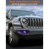 imageSavadicar 2Piece Red Fog Light Trim Cover for Jeep Wrangler JL JLU 4xe amp Gladiator JT 2018Present  Exterior Styling Upgrade AccessoriesPurple