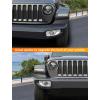 imageSavadicar 2Piece Red Fog Light Trim Cover for Jeep Wrangler JL JLU 4xe amp Gladiator JT 2018Present  Exterior Styling Upgrade AccessoriesSilver