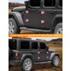 imageSavadicar 8Piece Purple Door Hinge Cover Trim Set for Jeep Wrangler JL JLU 4xe amp Gladiator JT 2018Present  Exterior Hinge Cap Accent AccessoriesPink