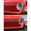 imageSavadicar Front Grill Inserts for 2024 Jeep Wrangler JL JLU 4XE amp Gladiator JT  Elevate Your Wranglers Aesthetics with Front Grille Cover Guard Exterior Trim Accessories 7 PCs OrangeMesh