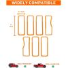 imageSavadicar Front Grill Inserts for 2024 Jeep Wrangler JL JLU 4XE amp Gladiator JT  Elevate Your Wranglers Aesthetics with Front Grille Cover Guard Exterior Trim Accessories 7 PCs OrangeStandard
