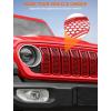imageSavadicar Front Grill Inserts for 2024 Jeep Wrangler JL JLU 4XE amp Gladiator JT  Elevate Your Wranglers Aesthetics with Front Grille Cover Guard Exterior Trim Accessories 7 PCs OrangeMesh