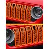 imageSavadicar Front Grill Inserts for 2024 Jeep Wrangler JL JLU 4XE amp Gladiator JT  Elevate Your Wranglers Aesthetics with Front Grille Cover Guard Exterior Trim Accessories 7 PCs OrangeCamera Slot