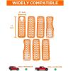imageSavadicar Front Grill Inserts for 2024 Jeep Wrangler JL JLU 4XE amp Gladiator JT  Elevate Your Wranglers Aesthetics with Front Grille Cover Guard Exterior Trim Accessories 7 PCs OrangeCamera Slot