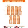 imageSavadicar Front Grill Inserts for 2024 Jeep Wrangler JL JLU 4XE amp Gladiator JT  Elevate Your Wranglers Aesthetics with Front Grille Cover Guard Exterior Trim Accessories 7 PCs OrangeMesh