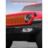 imageSavadicar Front Grill Inserts for 2024 Jeep Wrangler JL JLU 4XE amp Gladiator JT  Elevate Your Wranglers Aesthetics with Front Grille Cover Guard Exterior Trim Accessories 7 PCs OrangeMesh