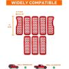 imageSavadicar Front Grill Inserts for 2024 Jeep Wrangler JL JLU 4XE amp Gladiator JT  Elevate Your Wranglers Aesthetics with Front Grille Cover Guard Exterior Trim Accessories 7 PCs OrangeMesh