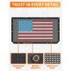imageSavadicar Mesh Shade Top Roof Sunshade Cover for 20182023 Jeep Wrangler JL JLU 4XE amp Gladiator JT UV Protection amp Heat Reduction for Enhanced Comfort on The Road American Flag BlackColorful American Flag