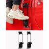 imageSavadicar 2 Pack Door Hinge Steps Foldable Metal Foot Pedals for 20072024 Jeep Wrangler JKJL amp Gladiator JT AntiRust Powder Coated Easy Access to Roof Top USA Flag Design Black