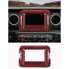 imageSavadicar Red Interior Accessories  7 Inch Touchscreen Panel Trim Cover for 20182023 Jeep Wrangler JL JLU 4XE amp Gladiator JT  Solid Color Interior Decor Upgrade Option 1PieceRed Carbon Fiber