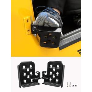 imageSavadicar 2 Pack Foot Pegs Metal Foot Rest Kick Panel for 19952006 Jeep Wrangler TJ Door Hinge Pedals for Doorless Black