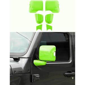 imageSavadicar 2Piece Pink Side Mirror Cover Trim Set for Jeep Wrangler JL JLU 4xe amp Gladiator JT 2018Present  Fits Mirrors Without Puddle Lights Exterior Styling AccessoriesGreen