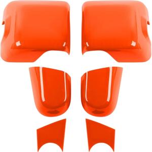 imageSavadicar 2Piece Pink Side Mirror Cover Trim Set for Jeep Wrangler JL JLU 4xe amp Gladiator JT 2018Present  Fits Mirrors Without Puddle Lights Exterior Styling AccessoriesOrange