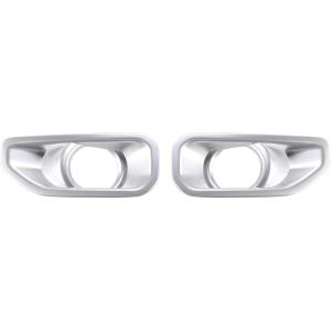 imageSavadicar 2Piece Red Fog Light Trim Cover for Jeep Wrangler JL JLU 4xe amp Gladiator JT 2018Present  Exterior Styling Upgrade AccessoriesSilver