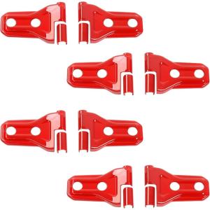 imageSavadicar 8Piece Purple Door Hinge Cover Trim Set for Jeep Wrangler JL JLU 4xe amp Gladiator JT 2018Present  Exterior Hinge Cap Accent AccessoriesRed