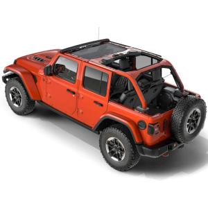 imageSavadicar Mesh Shade Top Roof Sunshade Cover for 20182023 Jeep Wrangler JL JLU 4XE amp Gladiator JT UV Protection amp Heat Reduction for Enhanced Comfort on The Road American Flag BlackNo Pattern