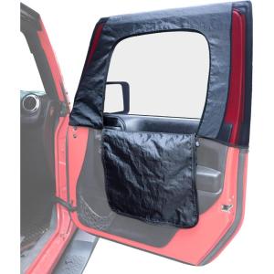 imageSavadicar Rear Window Sun Shades Breathable Mesh Side Window Sunshade Half Cover Sun Screen Net Compatible with 20072024 Jeep Wrangler JK JL amp Gladiator JT AntiUV for BabyPetsCamping PairFront Door