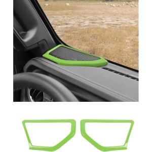 imageSavadicar Red Carbon Fiber Interior Accessories  Dashboard Speaker Trim Cover for 2018Present Jeep Wrangler JL JLU 4XE amp Gladiator JT  Premium Texture Interior Decor Upgrade Option 2PieceGreen
