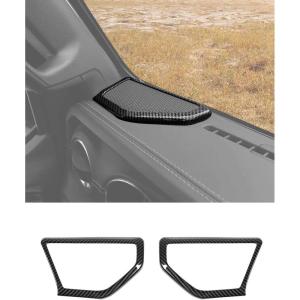 imageSavadicar Red Carbon Fiber Interior Accessories  Dashboard Speaker Trim Cover for 2018Present Jeep Wrangler JL JLU 4XE amp Gladiator JT  Premium Texture Interior Decor Upgrade Option 2PieceCarbon Fiber