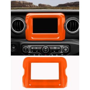 imageSavadicar Red Interior Accessories  7 Inch Touchscreen Panel Trim Cover for 20182023 Jeep Wrangler JL JLU 4XE amp Gladiator JT  Solid Color Interior Decor Upgrade Option 1PieceOrange