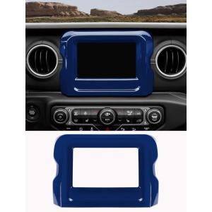 imageSavadicar Red Interior Accessories  7 Inch Touchscreen Panel Trim Cover for 20182023 Jeep Wrangler JL JLU 4XE amp Gladiator JT  Solid Color Interior Decor Upgrade Option 1PieceBlue