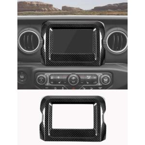 imageSavadicar Red Interior Accessories  7 Inch Touchscreen Panel Trim Cover for 20182023 Jeep Wrangler JL JLU 4XE amp Gladiator JT  Solid Color Interior Decor Upgrade Option 1PieceCarbon Fiber