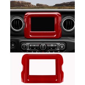imageSavadicar Red Interior Accessories  7 Inch Touchscreen Panel Trim Cover for 20182023 Jeep Wrangler JL JLU 4XE amp Gladiator JT  Solid Color Interior Decor Upgrade Option 1PieceRed