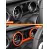 imageSavadicar Red Carbon Fiber Interior Accessories  Instrument Panel Trim Set for 20182023 Jeep Wrangler JL JLU 4XE amp Gladiator JT  Premium Texture Interior Decor Upgrade Option 3PieceOrange