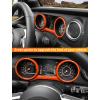 imageSavadicar Red Carbon Fiber Interior Accessories  Instrument Panel Trim Set for 20182023 Jeep Wrangler JL JLU 4XE amp Gladiator JT  Premium Texture Interior Decor Upgrade Option 3PieceOrange