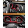 imageSavadicar Red Carbon Fiber Interior Accessories  Instrument Panel Trim Set for 20182023 Jeep Wrangler JL JLU 4XE amp Gladiator JT  Premium Texture Interior Decor Upgrade Option 3PieceRed